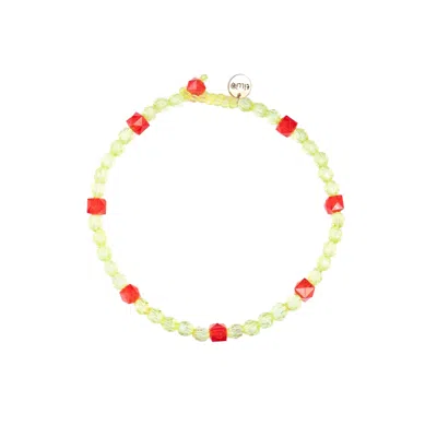 Tillie Beads Women's Green Daily Wear Carnival Bead Necklace
