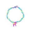Tillie Beads Women's Pink / Purple / Blue Blue Double Strand Pink Dog Charm Bead Necklace