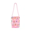 Tillie Beads Women's Pink / Purple Bones & Blooms Classic Pink Bead Bag