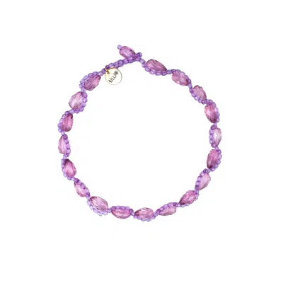 Tillie Beads Women's Purple Faceted Bead Necklace