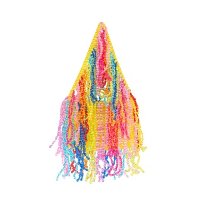 Tillie Beads Women's Rainbow Fringe Fiesta Bag