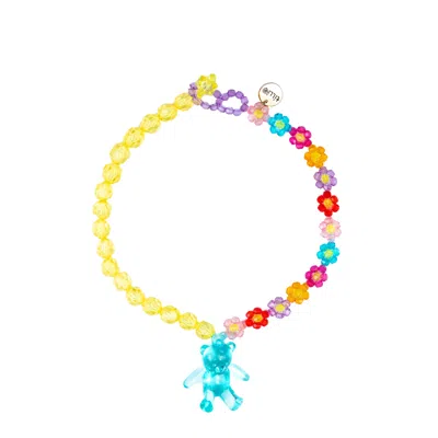 Tillie Beads Women's Sunflower Bear Half & Half Bead Necklace
