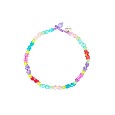 Tillie Beads Women's Sunflower Sparkle Choker Bead Necklace - Multicolour In Green/yellow