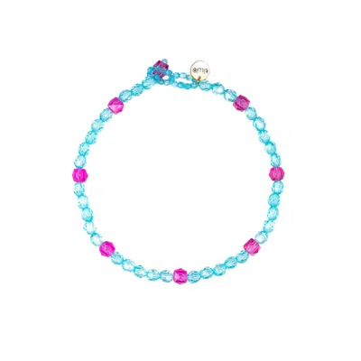 Tillie Beads Women's Turquoise Blue Daily Wear Carnival Bead Necklace