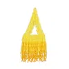 Tillie Beads Women's Yellow / Orange Yellow Tassel Handle Bead Bag