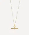 Tilly Sveaas 18ct Gold-plated Small T-bar Pendant Necklace In Gold