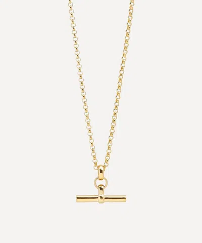 TILLY SVEAAS TILLY SVEAAS 18CT GOLD-PLATED SMALL T-BAR PENDANT NECKLACE