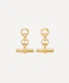 Tilly Sveaas 18ct Gold-plated T-bar Drop Earrings In Gold
