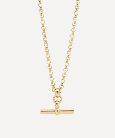 Tilly Sveaas 18ct Gold-plated Medium T-bar On Chunky Belcher Chain Necklace