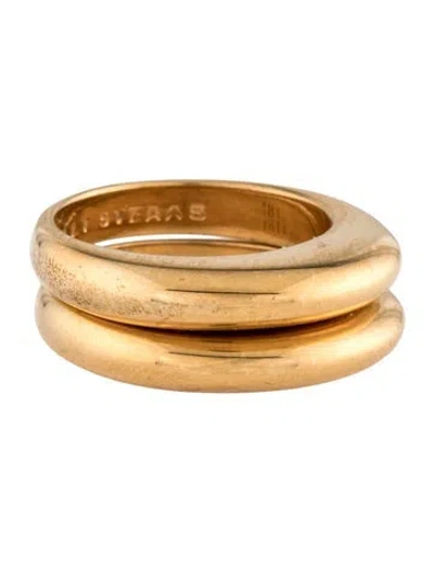 Pre-owned Tilly Sveaas Double Slice Ring Set In Multicolor