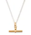 Tilly Sveaas Giant T-bar Curb Chain Necklace In Gold