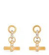 Tilly Sveaas Women's Jewelled Gold T Bar Drop Earrings In Gold