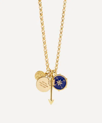 Tilly Sveaas Gold-plated Guided By Chance Charm Necklace In Red