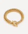 Tilly Sveaas Mens 18ct Gold-plated Large Curb Link Chain Bracelet