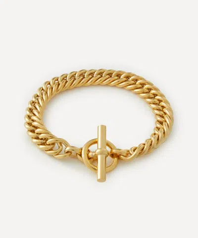 Tilly Sveaas Mens 18ct Gold-plated Slim Curb Link Chain Bracelet
