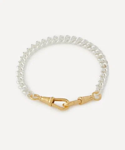 Tilly Sveaas Mens Mixed Metal Medium Curb Clipt Chain Bracelet
