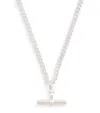 Tilly Sveaas Sterling Silver T-bar Curblink Chain Necklace In Silver