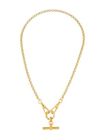 Pre-owned Tilly Sveaas T-bar Chunky Belcher Triple Clipt Pendant Necklace, 17.5" In Multi