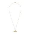 Tilly Sveaas Yellow Gold-plated T-bar Trace Chain Necklace In Gold