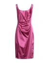 Tilù Tilú Woman Mini Dress Magenta Size 12 Acetate, Polyamide, Elastane In Magenta