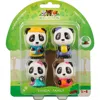 Timber Tots Panda Family 4 Mini Bear Figures Playset In Multi
