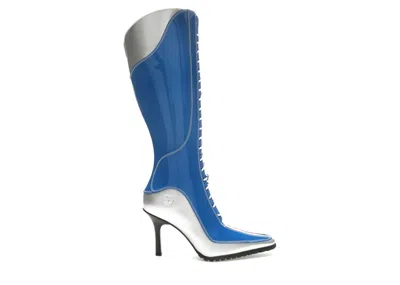 Pre-owned Timberland 14" Laceup Zip Boot Veneda Carter (women's) Sneakers In Bright Blue