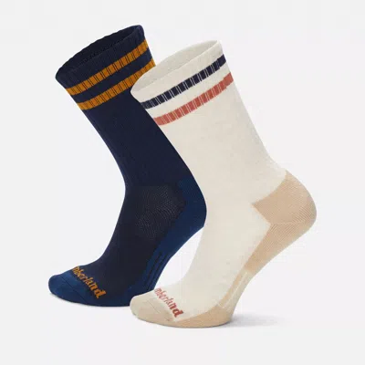 Timberland 2-pack Crew Hiking Sock In Blue