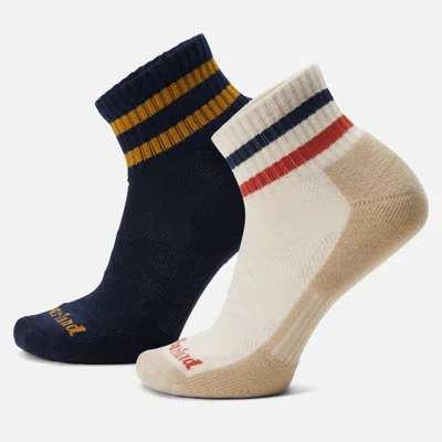 Timberland 2-pack Hike Quarter Crew Sock In Multi
