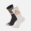 Timberland 2-pack Quad Stripe Crew Sock In Multi