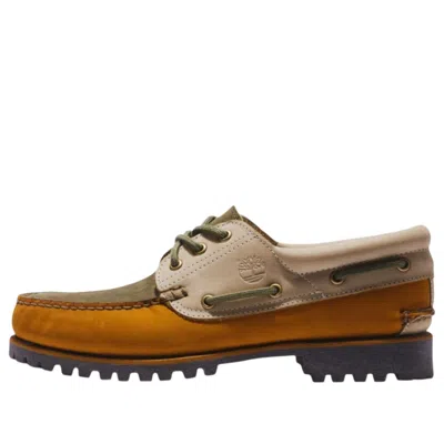 Timberland 3-eye Lug Boat Wide 'wheat' In Multi