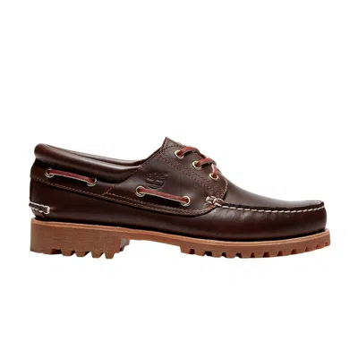 Pre-owned Timberland 3-eye Lug Handsewn Boat Wide 'brown' | Men's Size 10