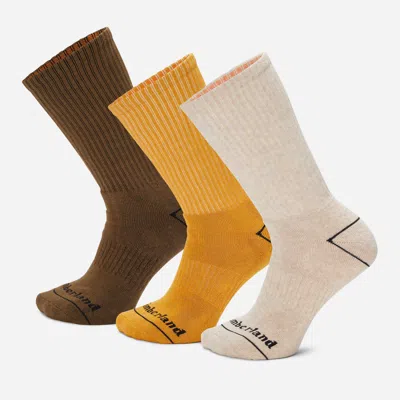 Timberland 3-pack Bowden Crew Sock In Green
