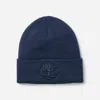 Timberland 3d Embroidered Beanie In Blue