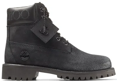 Pre-owned Timberland 6" Boot Jimmy Choo Premium Glitter (women's) Sneakers In Black/gunmetal