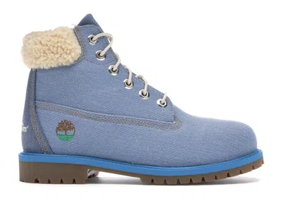 Pre-owned Timberland 6" Boot Just Don Denim Sneakers In Light Blue