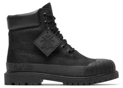 Pre-owned Timberland 6" Boot Premium Bee Line Rubber Toe Wp (women's) Sneakers In Black Nubuck
