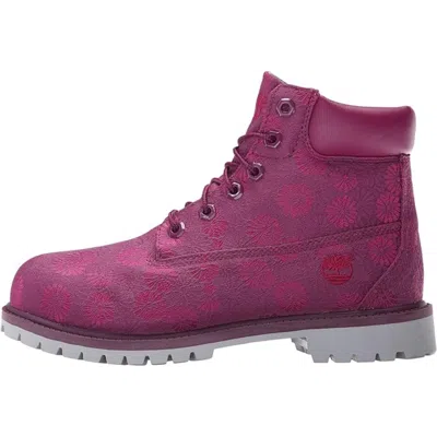 Timberland Kids' 6 Inch Classic Boot Magenta Floral Tb-0a174b-524 Grade-school In Purple
