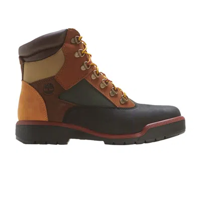 Pre-owned Timberland 6 Inch Field Boot Junior 'mashup' Jj Exclusive | Black | Kid's Size 9