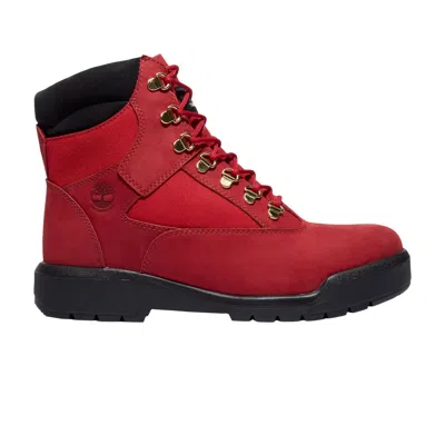 Pre-owned Timberland 6 Inch Field Boot 'red Black'