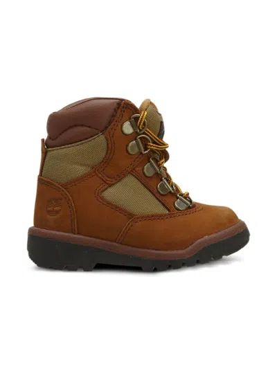 Timberland Kids' 6-inch Field "dark Brown/light Brown" Boots