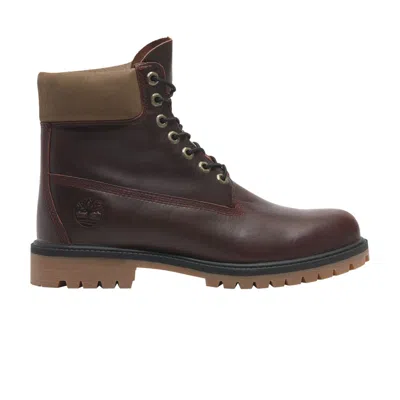 Pre-owned Timberland 6 Inch Heritage Premium Waterproof Boot 'root Beer' In Red