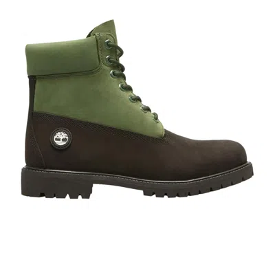 Pre-owned Timberland 6 Inch Lace Up Waterproof Boot 'dark Green Black' | Men's Size 11