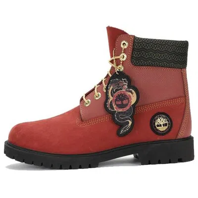 Timberland 6 Inch Lace Waterproof Boots 'dark Red Nubuck'