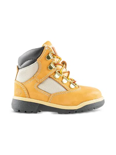 Timberland Kids' 6-inch Leather Fabric Boots In Brown