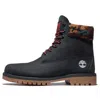 Timberland 6 Inch Premium Boot 'black Nubuck With Camouflage Collar'