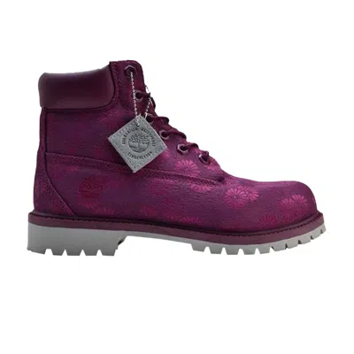 Pre-owned Timberland 6 Inch Premium Boot Junior 'magenta Blue Floral' | Purple | Kid's Size 7