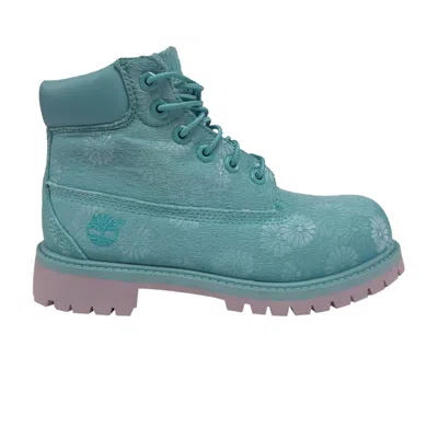 Pre-owned Timberland 6 Inch Premium Boot Junior 'maui Blue Floral' | Teal | Kid's Size 2