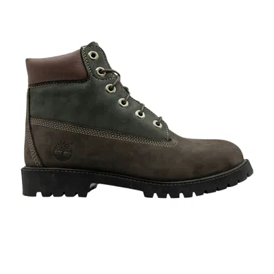 Pre-owned Timberland 6 Inch Premium Boot Youth 'dark Brown Green' | Kid's Size 7