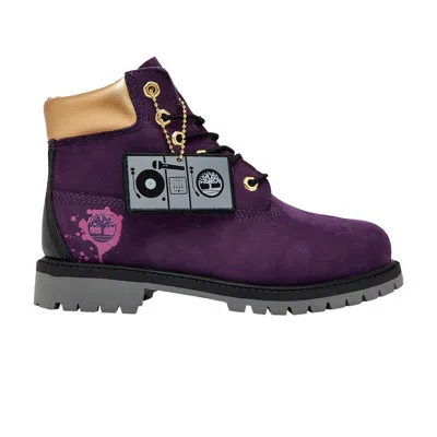 Pre-owned Timberland 6 Inch Premium Boot Youth 'hip Hop Royalty' | Purple | Kid's Size 2