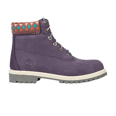 Pre-owned Timberland 6 Inch Premium Boot Youth 'purple Sweater' | Kid's Size 6.5